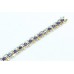Handmade 925 Sterling Silver Natural Garnet topaz stone bracelet 7.7'